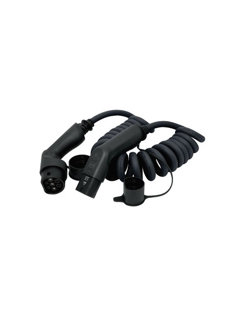 Charging Cable Ev T2/T2 Spiral 5M - 32A 1Ph 7.2Kw